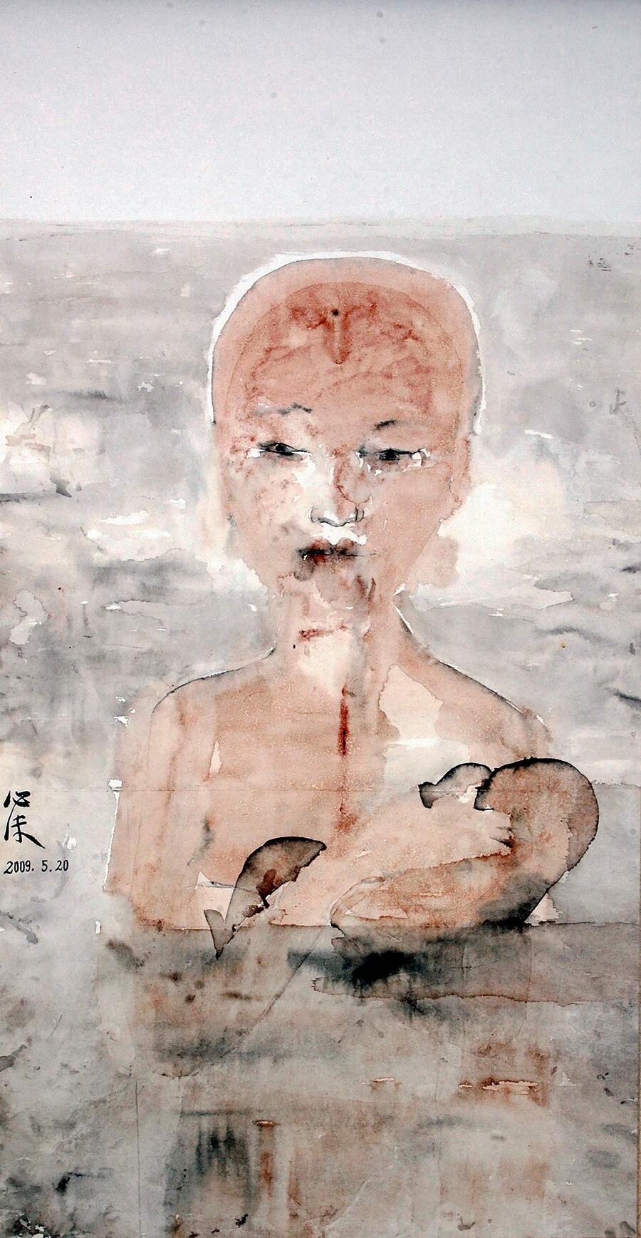 li-xinmo-menstral-blood-painting-self-portrait-02-art-painting